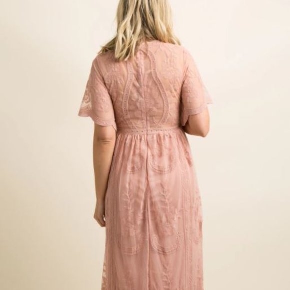 All in Pink Lace Dress - Picture 5 of 10